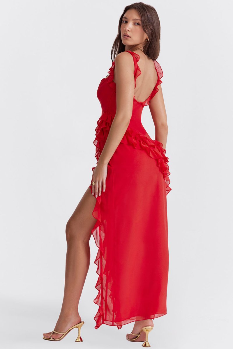 LEYLA | Vestido Maxí con volantes