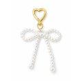 Pearl Bow | Llavero de bolso elegante en dorado