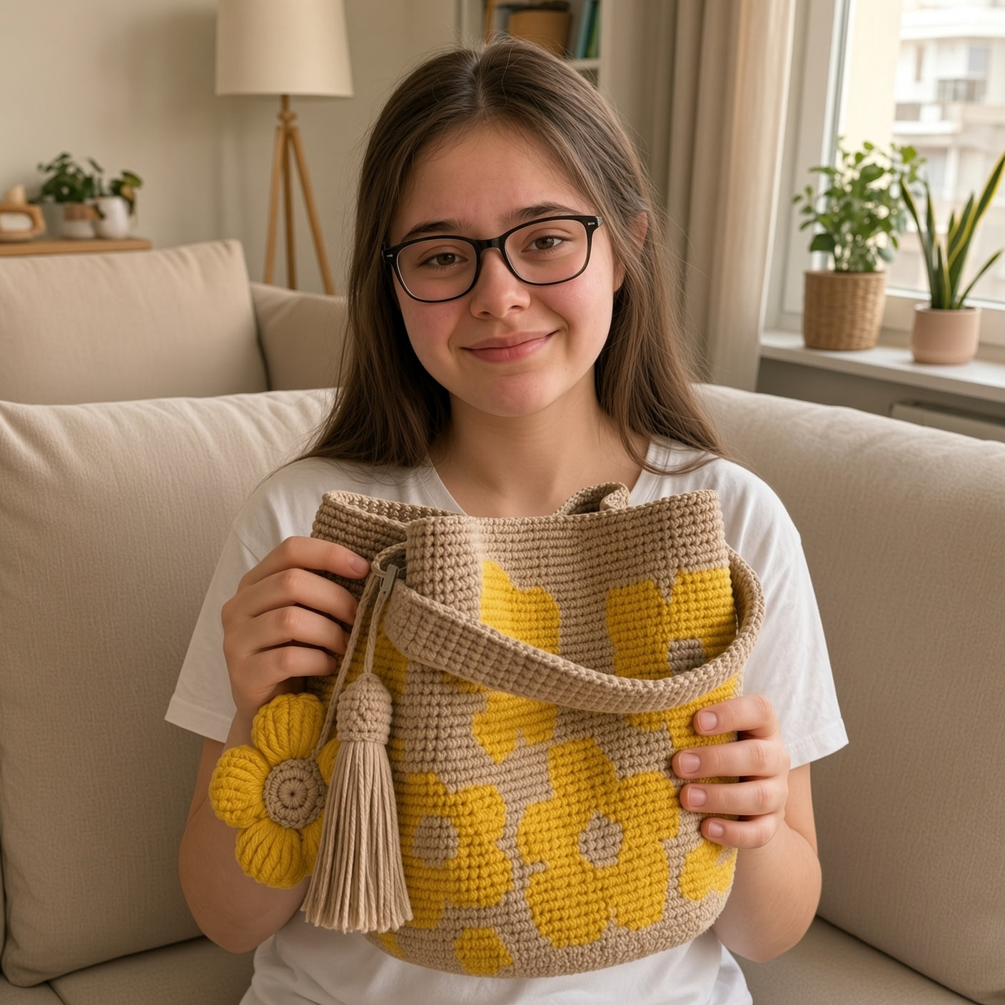 Bolso de Flores Tejido a Ganchillo Claudia