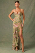 FIONA | Elegante vestido maxi corsé con abertura