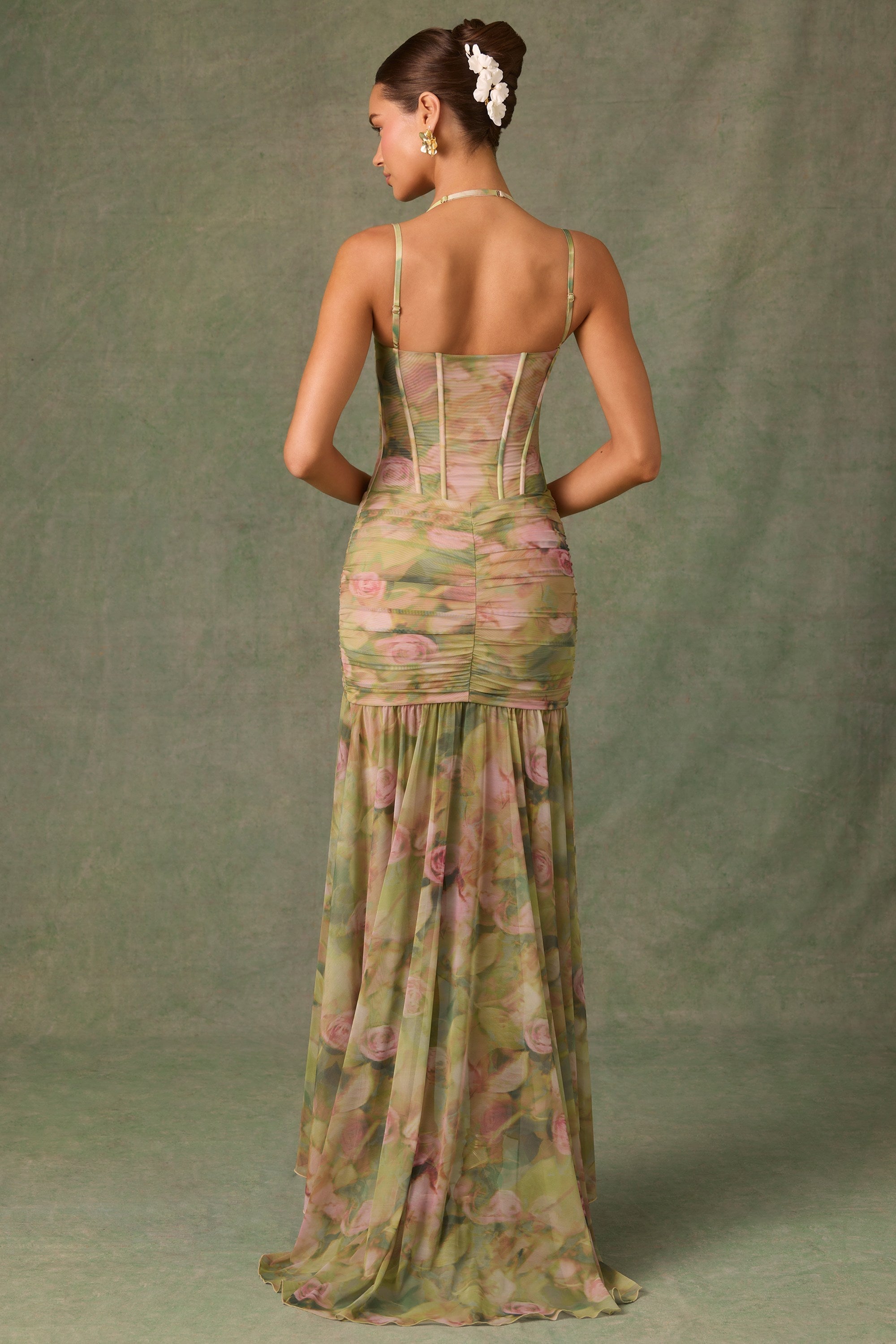 FIONA | Elegante vestido maxi corsé con abertura