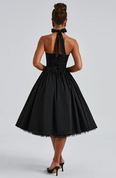 TESSA | Vestido midi con tirantes inspirado en lo vintage
