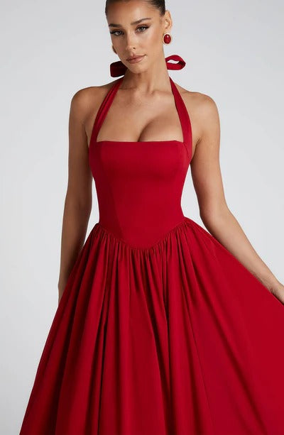 TESSA | Vestido midi con tirantes inspirado en lo vintage