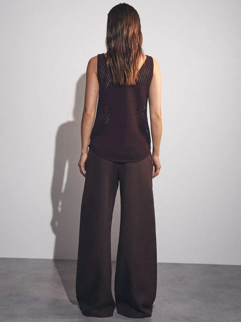 GLYJEL | Pantalones de pierna ancha de ajuste relajado