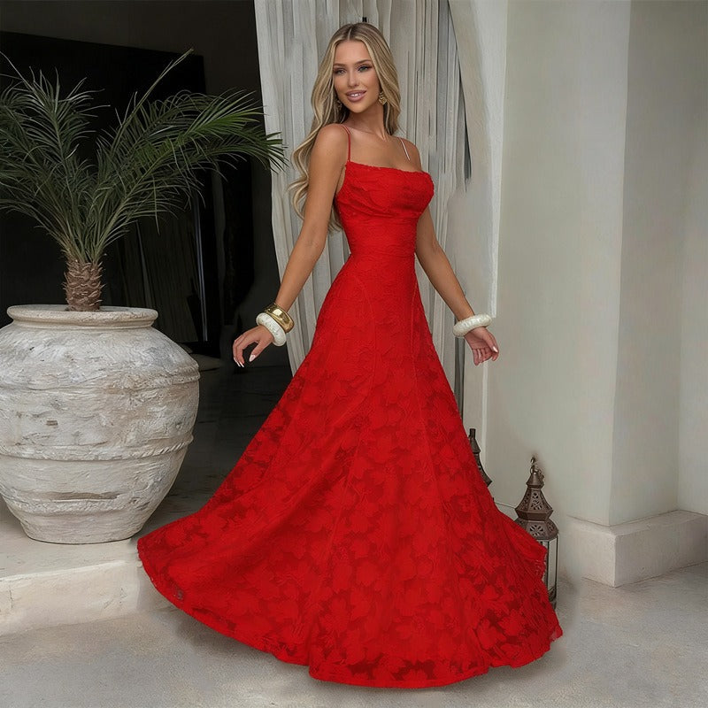 SOFIA | Elegante vestido Maxí de encaje