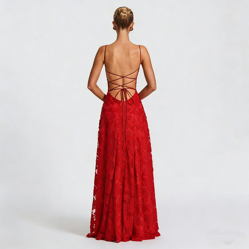 SOFIA | Elegante vestido Maxí de encaje