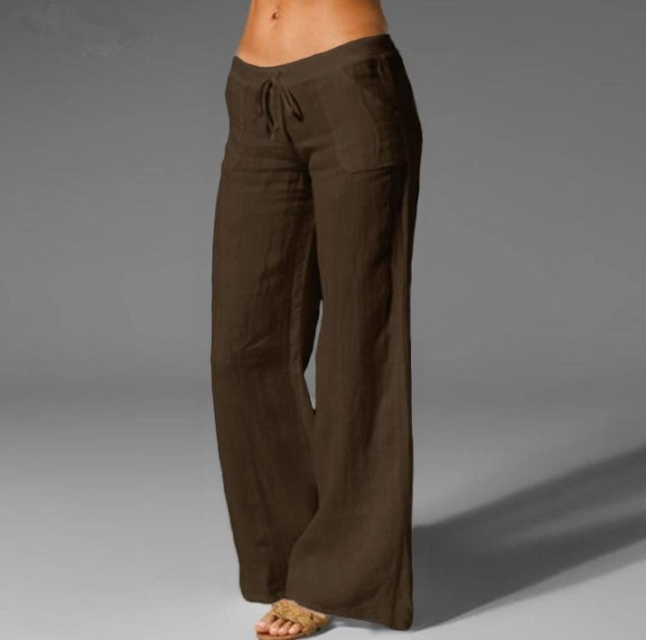 GLYJEL | Pantalones de pierna ancha de ajuste relajado