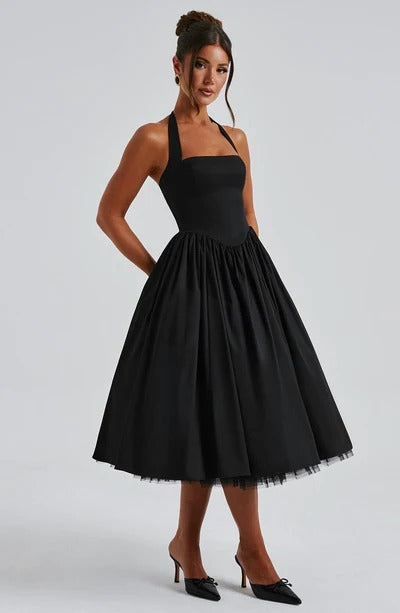TESSA | Vestido midi con tirantes inspirado en lo vintage