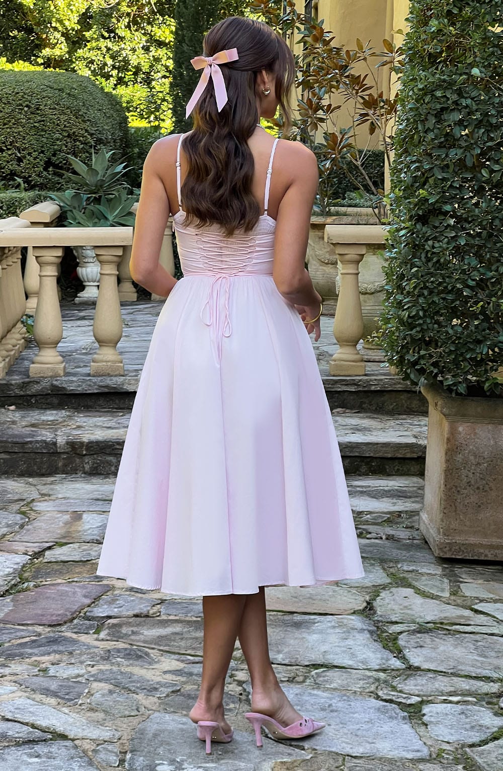 MAILEEN | Elegante vestido midi estilo corsé