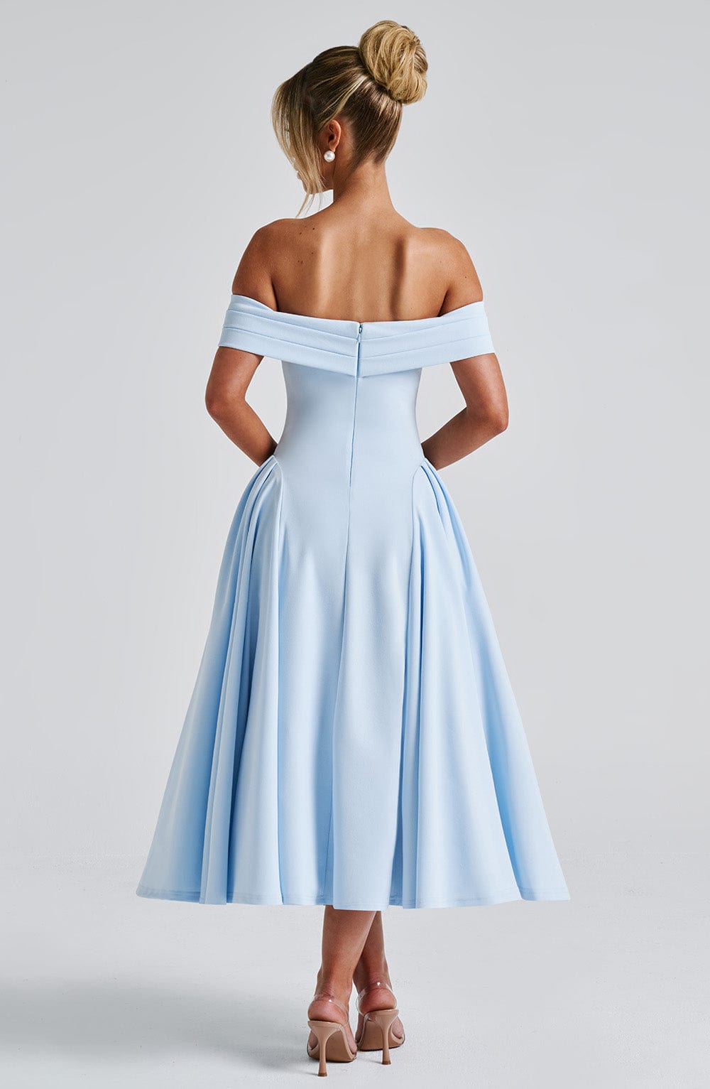 ELENA | Vestido Midi Estiloso Off-Shoulder