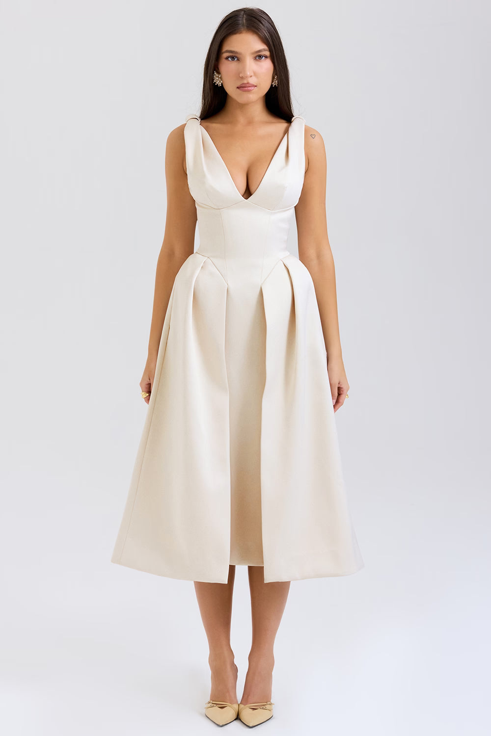 PAMMY | Vestido midi de satén