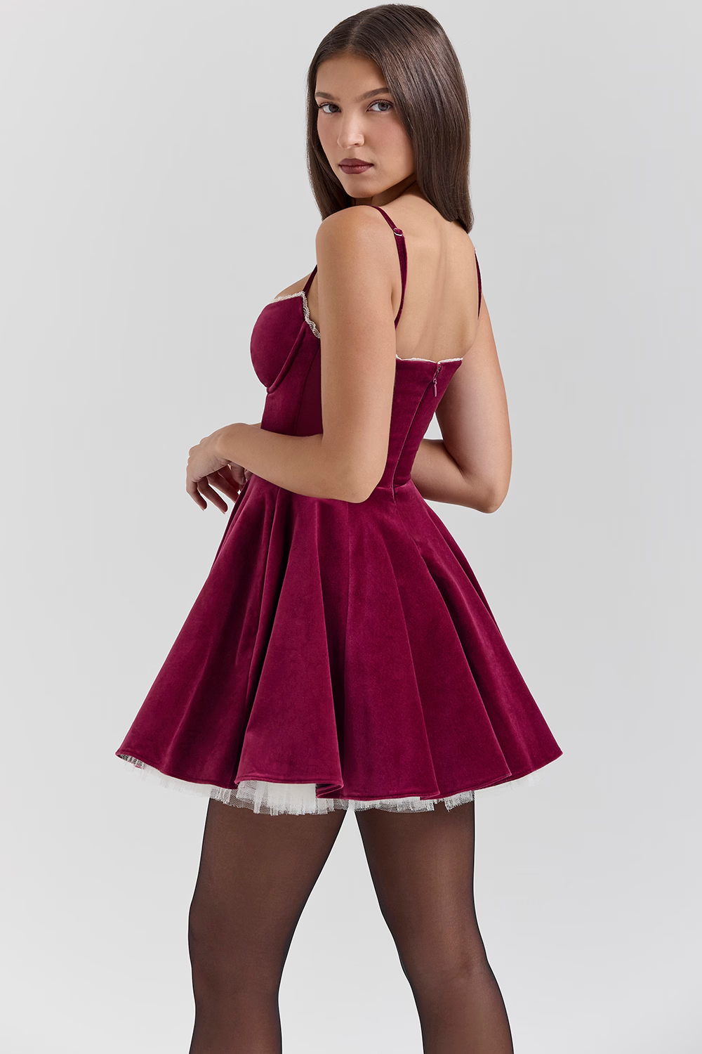 CELESTE | Minivestido de terciopelo