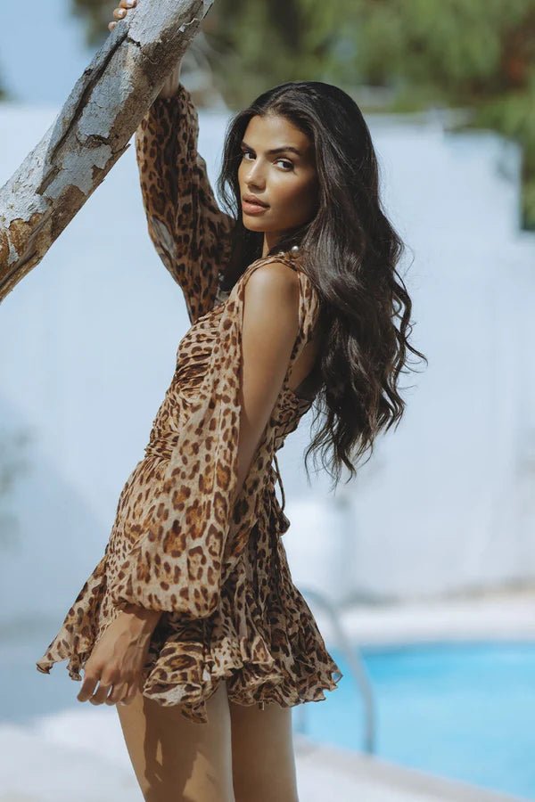 MAREIKE | Vestido Mini Drapado con Volantes