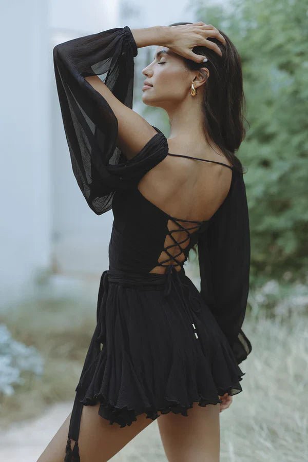 MAREIKE | Vestido Mini Drapado con Volantes