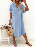 Karen | Camisa vestido de mezclilla ligera