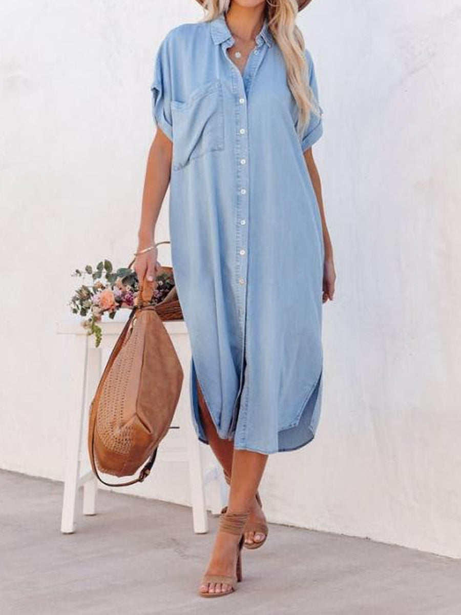Karen | Camisa vestido de mezclilla ligera