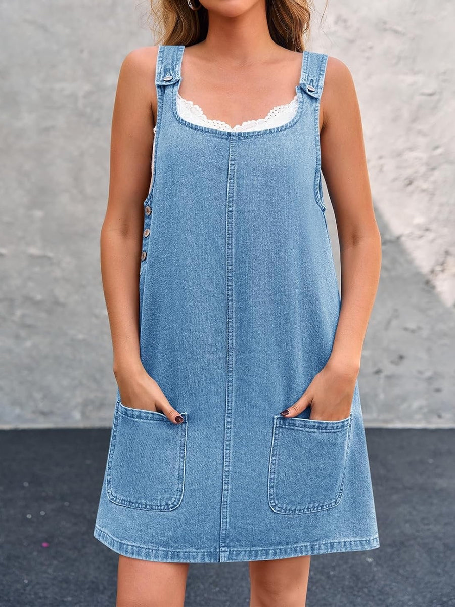 Lisa | Vestido casual con tirantes de mezclilla