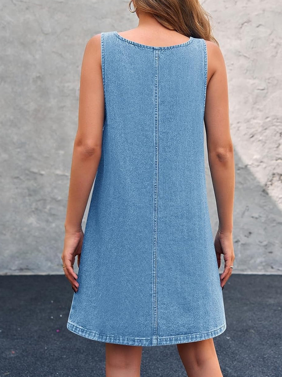 Lisa | Vestido casual con tirantes de mezclilla