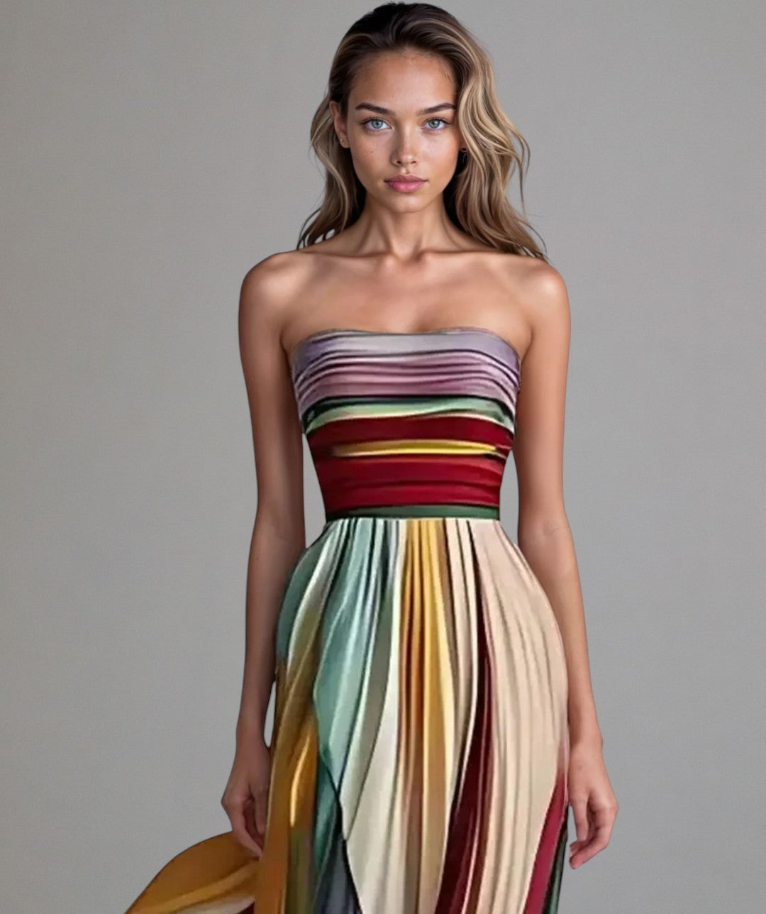 TALMA | Vestido Maximalista Fluido con Degradado