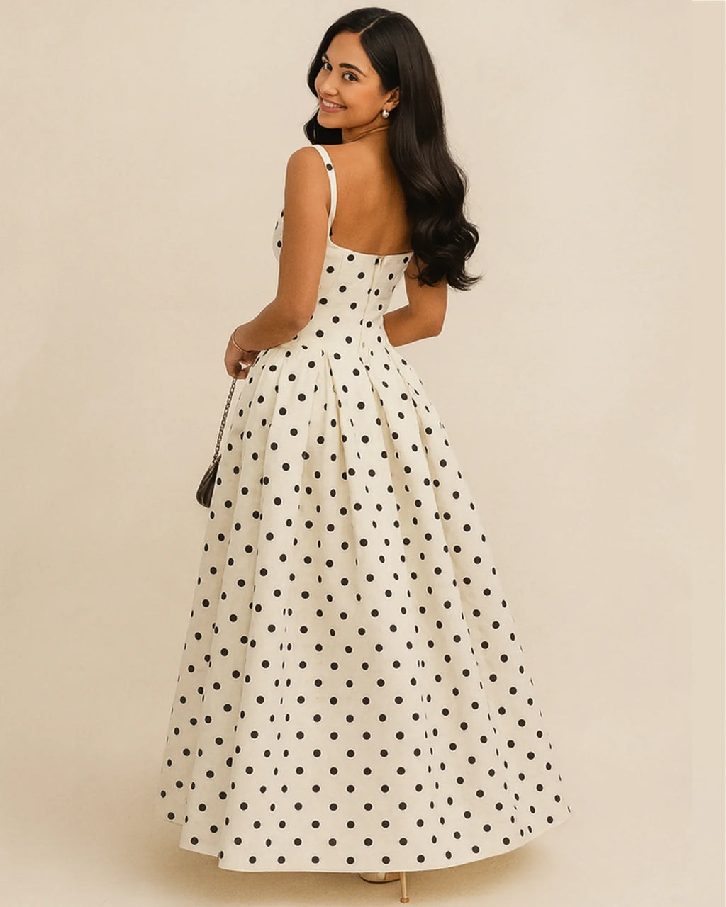 SARAH | Vestido Midi de Lunares