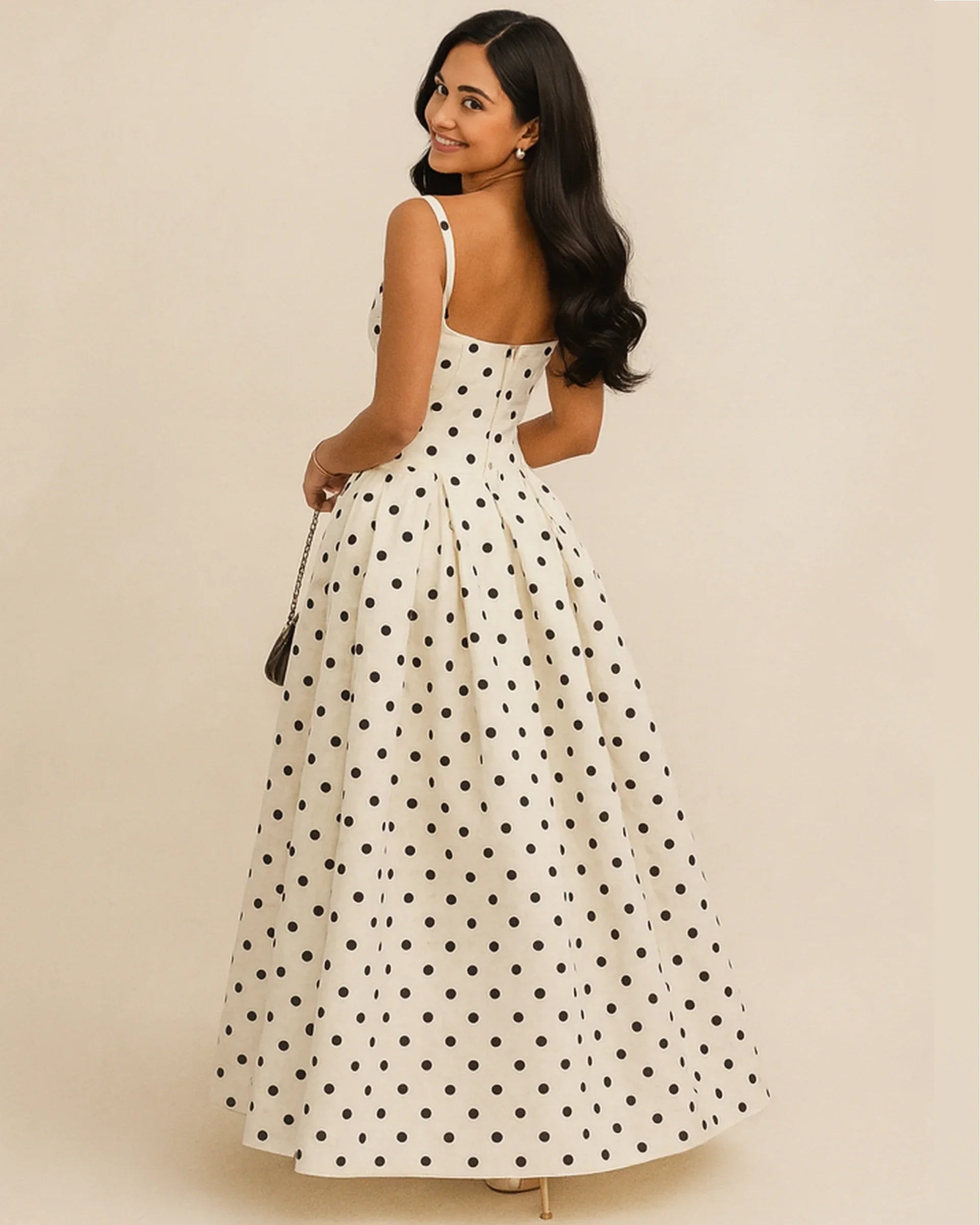 SARAH | Vestido Midi de Lunares