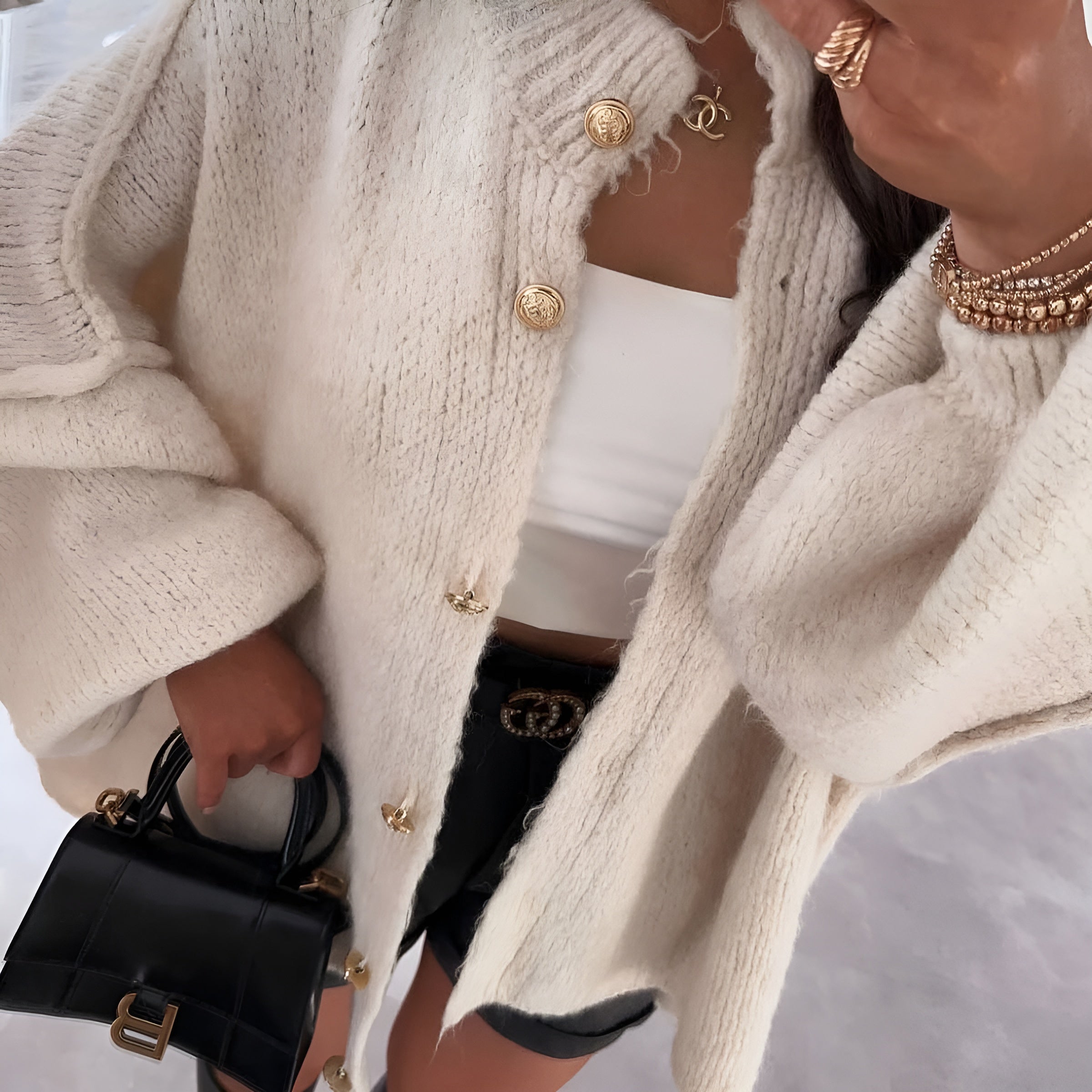 NORA | Cárdigan de punto oversized