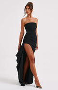 MEADOW | Vestido Maximalista Glamuroso de Banda con Abertura