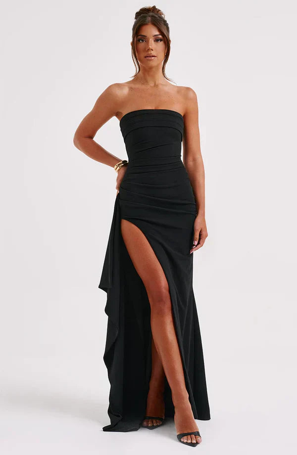 MEADOW | Vestido Maximalista Glamuroso de Banda con Abertura